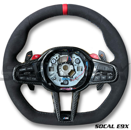 BMW G8X LCI STYLE ALCANTARA STEERING WHEEL - PRE LCI ONLY