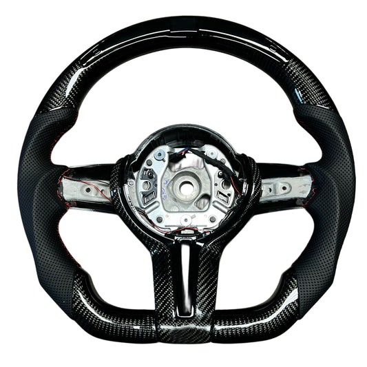 BMW F SERIES V1 CARBON FIBER STEERING WHEEL WITH LED SCREEN - F3X / F8X