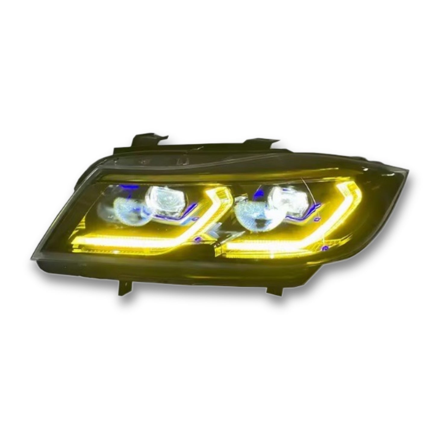 BMW E90 3 SERIES G20 STYLE COLOR SWITCHING LASER HEADLIGHTS (WHITE / YELLOW) 06-2011 SEDAN