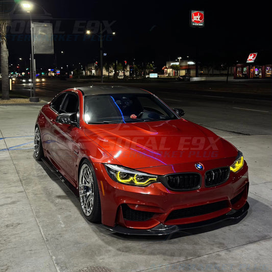 BMW F80 M3 / F82 M4 / F32 4 SERIES IKON STYLE COLOR SWITCHING LED HEADLIGHTS (YELLOW/WHITE)