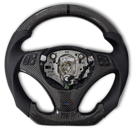E SERIES CARBON FIBER STEERING WHEEL - BLACK