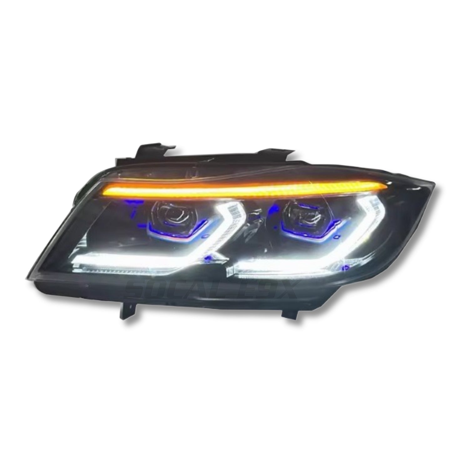 BMW E90 3 SERIES G20 STYLE COLOR SWITCHING LASER HEADLIGHTS (WHITE / YELLOW) 06-2011 SEDAN