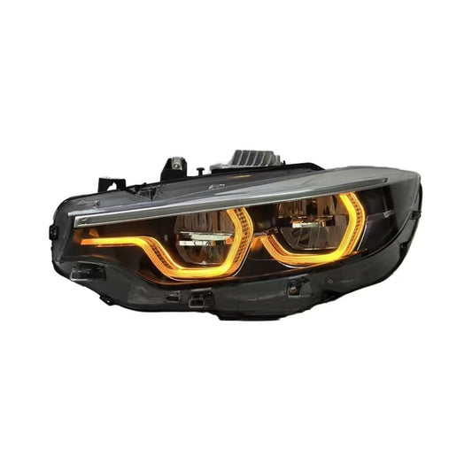 BMW F80 M3 / F82 M4 / F32 4 SERIES IKON STYLE COLOR SWITCHING LED HEADLIGHTS (AMBER / YELLOW / WHITE)